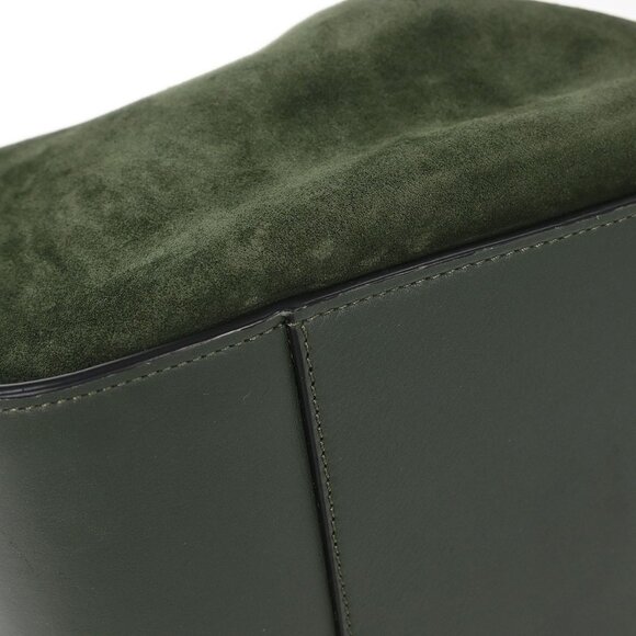 Loewe Dark Green Suede Hammock 2way Tote Bag 252111 115668 - Picture 4 of 9